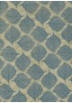 Lokta empreinte de feuilles bleues fond beige (50x75)