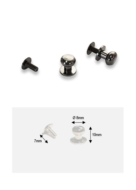 Boutons canon de fusil GM + vis (Ø5mm H:7mm)