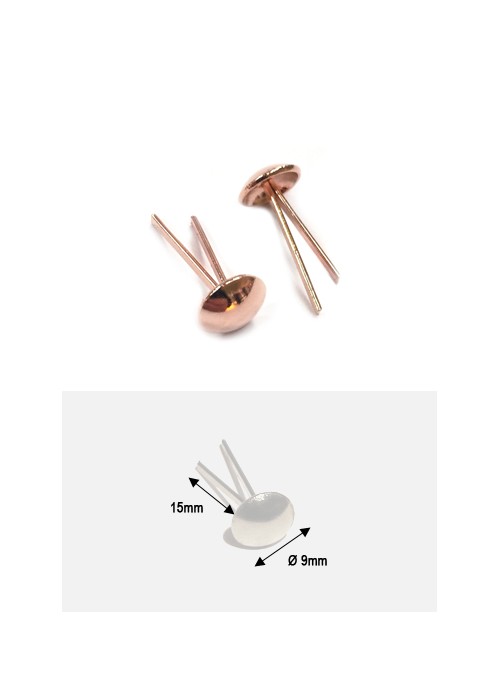 Lot De 250 Clous à Deux Pieds Colorés Pour Scrapbooking Et Bricolage - 8x14mm, Mini Attaches En Métal Pour Projets Créatifs