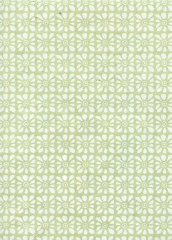 Lokta carré floral fond vert tendre (50x75)