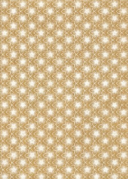 Lokta fleurs blanches fond havane (50x75)
