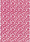 Lokta nuage de coeurs blancs fond rouge cerise (50x75)