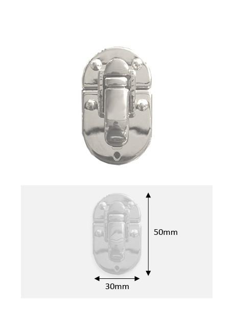 Fermoir cliquet ovale argent