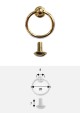 Anneau belière or "redoré" Ø20mm + vis - Lot de 2