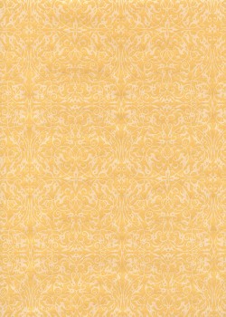 Ornement blanc nacré fond ocre jaune (54x78)