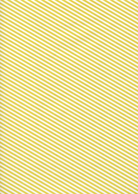 "Kraft fantaisie" rayures diagonales jaunes fond blanc (70x100)