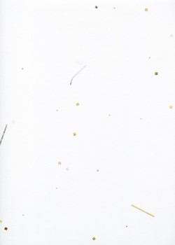 Papier japonais-Incrustations or et argent fond blanc (55x79)