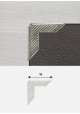 Angles striés argent foncé (16x16mm) - Lot de 25