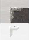 Angles striés argent foncé (16x16mm) - Lot de 25