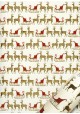 Les rennes et leurs traineaux rouges et or vif (50x70)