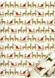 Les rennes et leurs traineaux rouges et or vif (50x70)