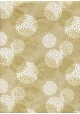 Lokta pivoines blanches et or fond taupe (50x75)