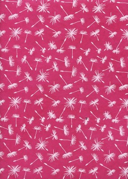 Lokta soufflet de pissenlit fond framboise (50x75)