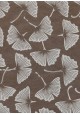 Lokta feuilles de Ginkgo biloba fond marron (50x75)