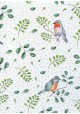 Les oiseaux d'hiver réhaussé or (68x98)