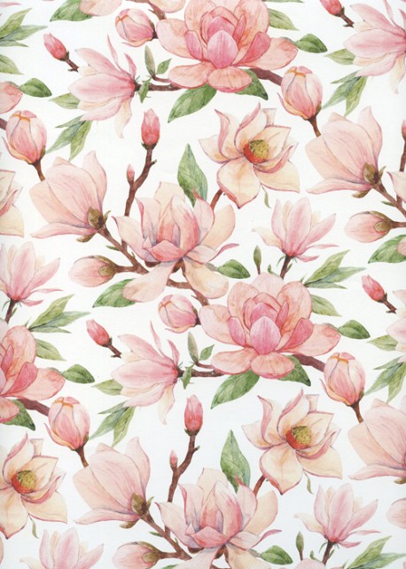 Fleurs de magnolia rose (68x98)