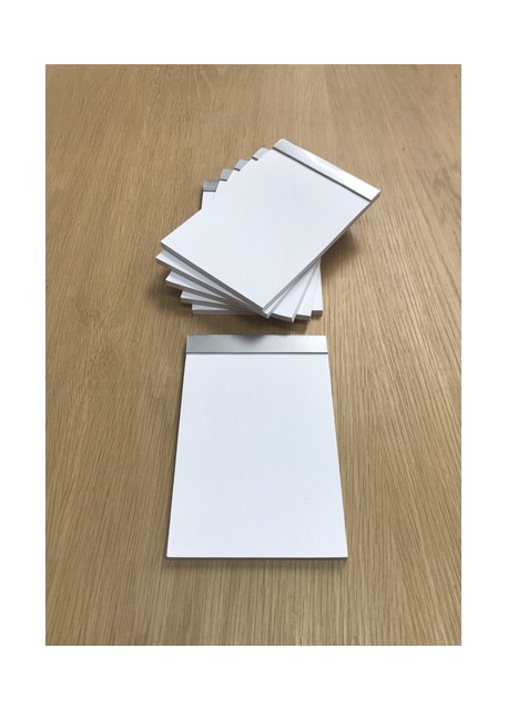 Bloc vierge 10x15cm feuilles blanches (60 pages)