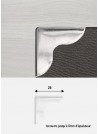 Angles tulipe argent (25x25mm) - Lot de 100