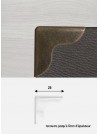 Angles tulipe bronze (25x25mm) - Lot de 25