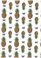 Planche d'ananas et de papillons (50x70)