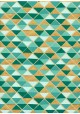"Mosaique" turquoise et or (50x70)