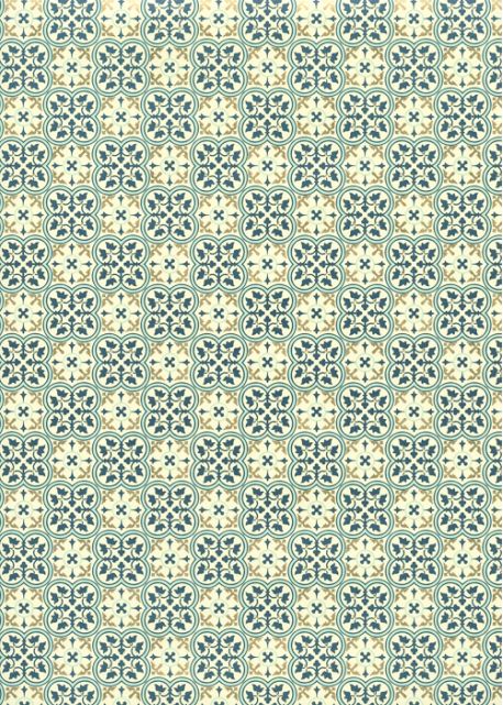Les carreaux de Lisbonne réhaussés or (49,5x68)
