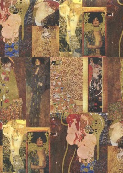 "Klimt" réhaussé or (49,5x68)