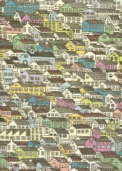 Les maisons colorées (70x100)