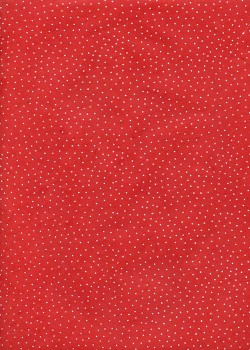 Lokta plumetis blanc fond rouge (50x75)