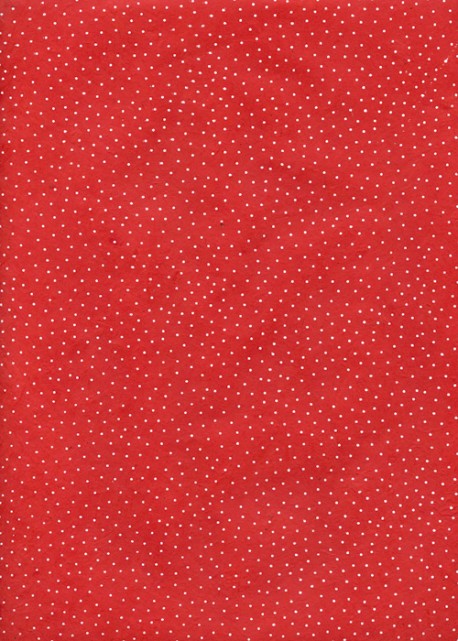 Lokta plumetis blanc fond rouge (50x75)