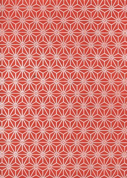 Lokta étoiles blanches fond rouge (50x75)