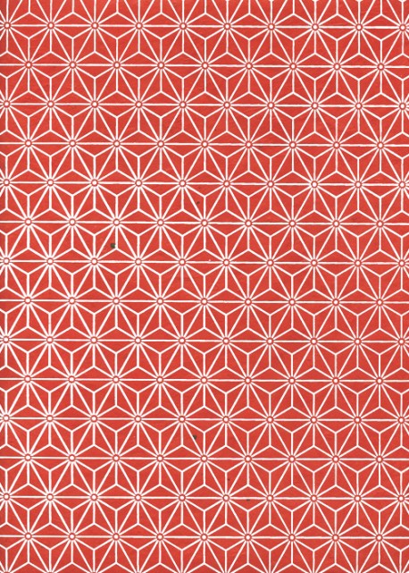 Lokta étoiles blanches fond rouge (50x75)