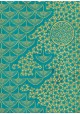 Lokta planche japonaise turquoise et or (50x75)
