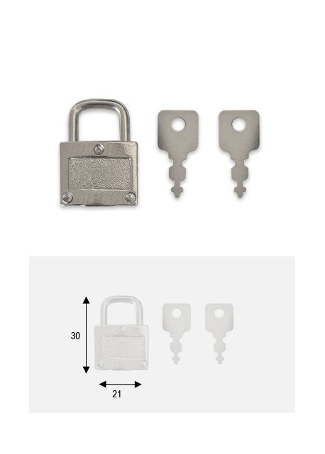 Cadenas argent + clés