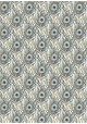 HARMONIE DUO Plumes de paon marine