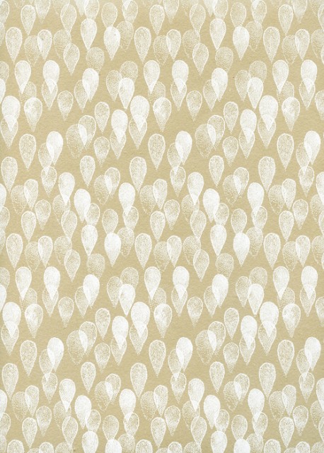 Gouttes blanches fond lin (50x70)