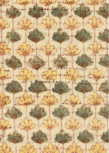 Eventail de fleurs fond beige (70x100)