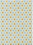 "Nid d'abeilles" bleu et or (50x70)