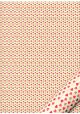 Mini coeurs rouges et or fond ivoire (50x70)