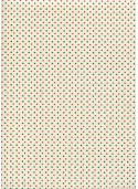 Lokta les petits points roses et verts fond ivoire (50x75)