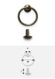 Anneau belière bronze Ø20mm + vis