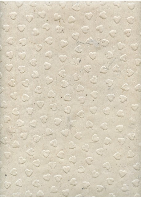 Papier lokta coeurs en relief (50x75)