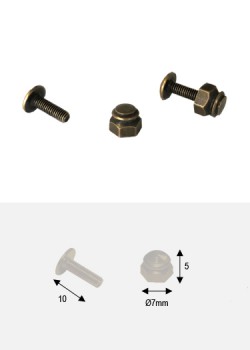 Boutons écrou bronze