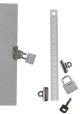 Fermoir secret 2 pièces argent + cadenas (avec clé)