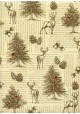 La forêt des cerfs sur fond d'écriture (70x100)