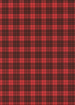 "Tartan" noir et rouge (50x70)