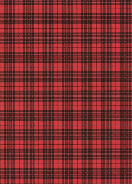 "Tartan" noir et rouge (50x70)