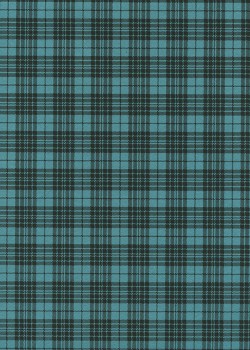 "Tartan" noir et bleu canard (50x70)