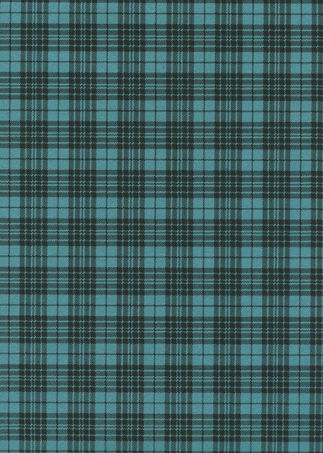 "Tartan" noir et bleu canard (50x70)