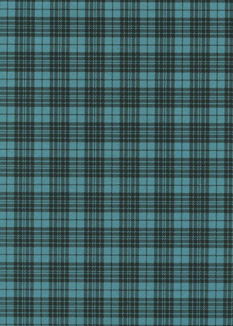 "Tartan" noir et bleu canard (50x70)